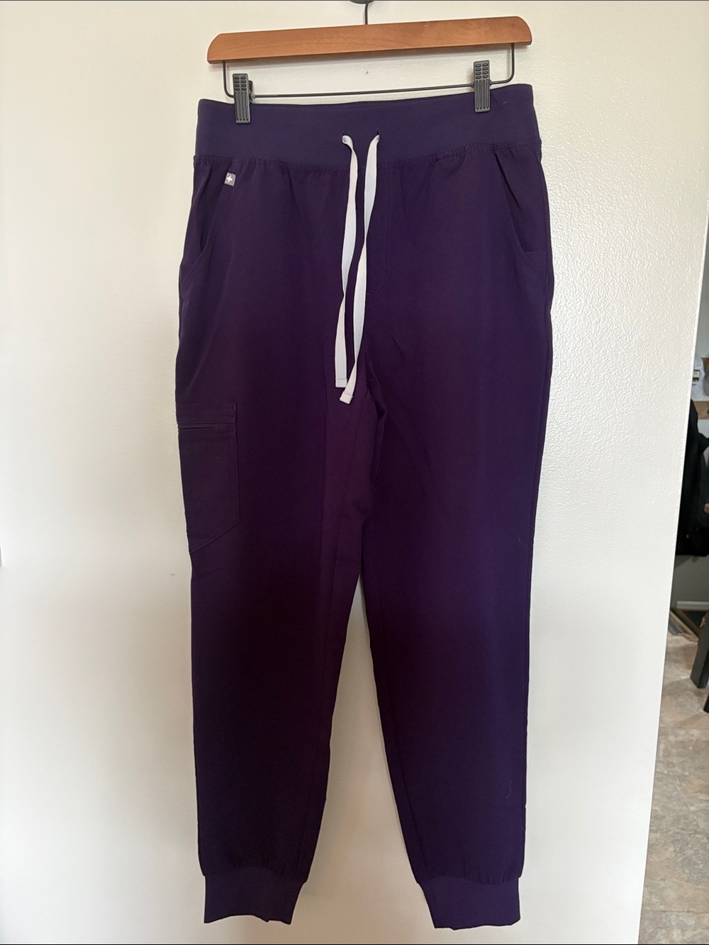 Figs Deep Purple Jogger Scrub Pants with Drawstring